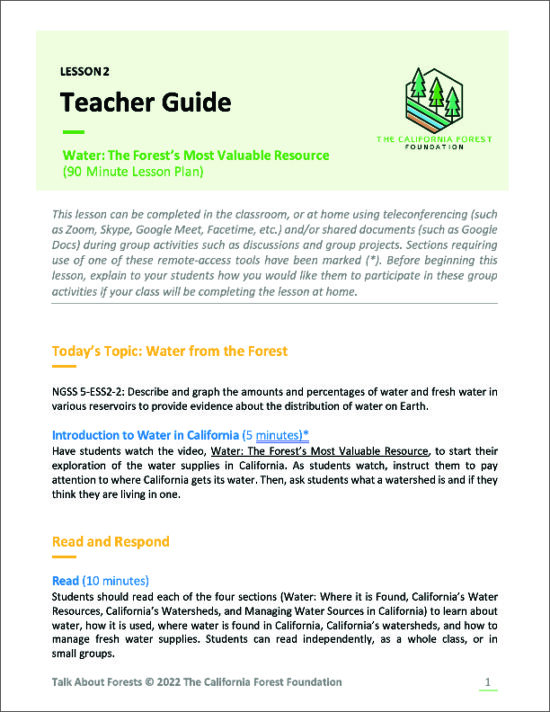 Curriculum - The California Forest Foundation